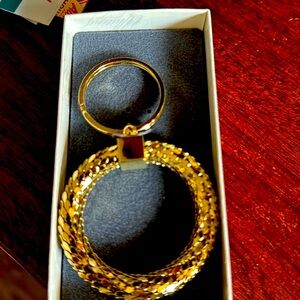 Whiting & Davis gold keyring